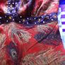 Designer Halterneck Peacock Dress Size 12 Image 3