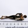 Vintage style lady silhouette brooch - black and gold tone Image 6