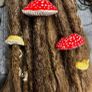 Pair of Fantasy Handcrafted Polymer Clay Mushroom Dread Beads Cute Forest Dread Beads Amanita Muscaria Cosplay Image 2