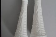 Pair of Vases - Milk Glass