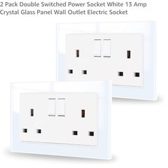 2pk double switched white sockets