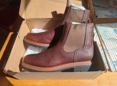 Clarks Men's Leather Boots - Tan/Brown - 10G(UK) 44.5(EU) "Clarkridge Top" New in Box