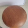 18.5 cm. dimeter Wooden bowl / fruit dish / tray || Simple design || Vintage wood || Round bowl Image 4
