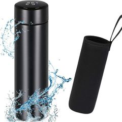 Travel Mugs, Insulated Water Bottle, 500ml LED Temperature Display Smart Water Cup, Stainless Steel Vacuum Drink Flasks, Hot&Cold Sport Drink Bottle for Cycling, Gym, Home, Office