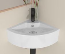Corner Wall Hung Sink Bathroom Ceramic Small Cloakroom Wash Basin Sink