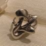 925 Sterling Silver Modernist Ring - Size 6/M Image 6