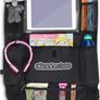 Child's Large Car Backseat Organiser with 10.1" Touch Screen iPad/Tablet Holder for Kids and Toddlers. Black Car Storage and Seat Protector. Fits All Cars Image 2