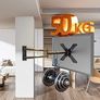 TV Wall Bracket Mount with Extra Long Articulated Arm 850mm for 32-75 Inch TVs, 180 Rotation Landscape to Portrait Full Motion Corner TV Wall Mount Bracket up to 50kg max. VESA Image 5