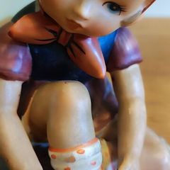 Vintage Erich Stauffer Figurine Japan "Open Laces" Girl Tying Shoe Ceramic