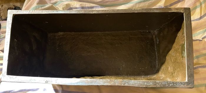 This is an original cast relief planter or rectangular trough/vessel) by the prominent Irish sculptor Peter Grant (1915 2003 dated 1977.