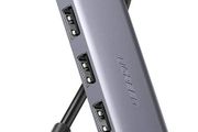 USB Hub, Ultra Slim 4 Ports USB 3.0 Splitter Portable Extension Data Hub HighSpeed with Micro USB Port Compatible With MacBook XPS Surface Pro PS5 PS4 Xbox One, USB Stick, HDD, Keyboard, Mouse