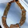 9ct Gold Gemset Woven Bracelet 4.60g 375 Hallmark Image 2