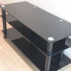 Free Black Glass TV Stand