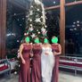 Beautiful burgundy wine satin maxi dress Image 5