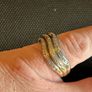 Ladies 9ct Gold Diamond Ring yellow white and rose gold top Image 2