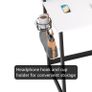 Computer Desk with Full Monitor Stand,120 cm Home Office Desk with Reversible Storage Shelves,Small Study Desk with Headphone Hook and Cup Holder,White Image 10