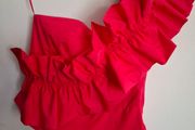 Zara One Shoulder Ruffle Top