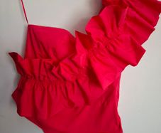 Zara One Shoulder Ruffle Top