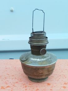 Silver plated Super Aladdin kerosene oil lamp