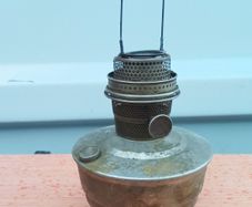 Silver plated Super Aladdin kerosene oil lamp