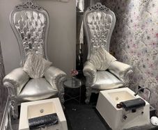 Throne Chairs and Spa Pedicure Basins