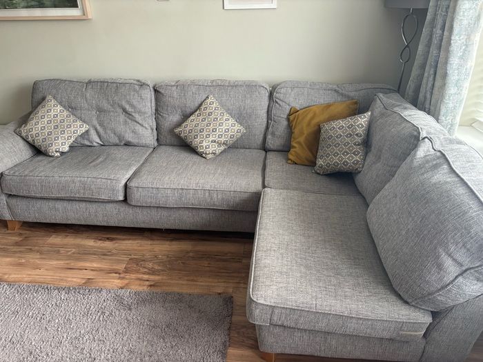 Grey corner couch