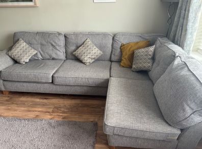 Grey corner couch