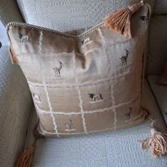 Beautiful Unused Cushion Cover with Gold Tassels