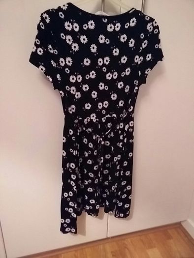 New Look Black Dress with White Flowers