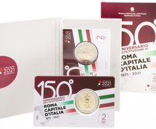 Italy 2 Euro Commemorative Coin 2021 - Rome. Coincard. BU