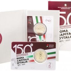 Italy 2 Euro Commemorative Coin 2021 - Rome. Coincard. BU