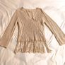 H&M Knitted V Neck Sweater Beige Size S Image 7