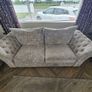 2 Grey chesterfield style sofas Image 4
