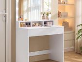 White LED Dressing Table with Mirror, Hollywood Lights