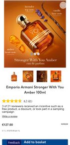 Armani Stronger with You Amber 100ml parfum  for him