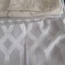 As new Double duvet cover and pillow cases .Taupe /Beigh colour  with  cream /silver  pattern ..Satiny material on the front and cotton on the back .Also double beigh sheet and pillow cases .Only used on a spare bed and washes great dont need to iron  it  Image 5