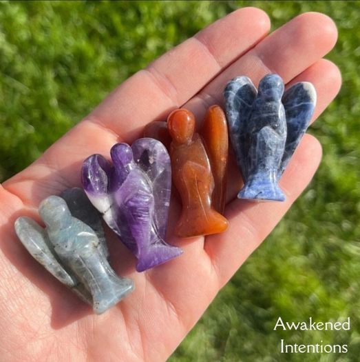 Mini Crystal Carvings Gemstones Mushroom, Heart, Star, Moon ect