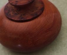 Vintage Burl Wood Round Lidded Container