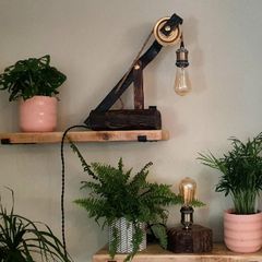 Vintage upcycled lamp