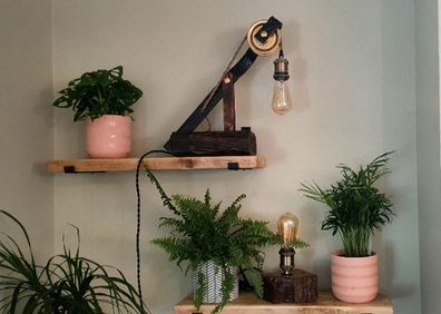 Vintage upcycled lamp