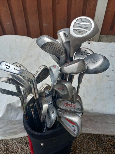 A Selection Of Golf Clubs.  All Left Handed Clubs