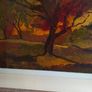 Framed under glass oil panting on board of land scape signed M.M KENNA Image 7