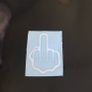 Middle finger Decal Sticker car motorcycle truck tractor Image 2