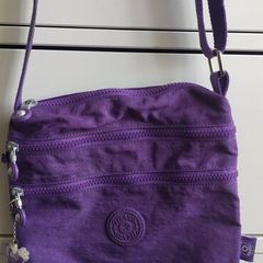 Tegaote Purple Nylon Multi-Pocket Crossbody Bag (Unused)
