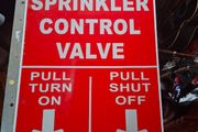 Lot of 2 Signs Fire Control Valve and a Bait Sign Measurements in the Photos, Postage available or Collection