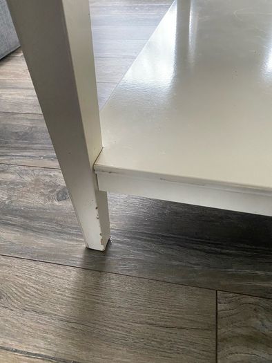 Ikea Coffee table, white/glass