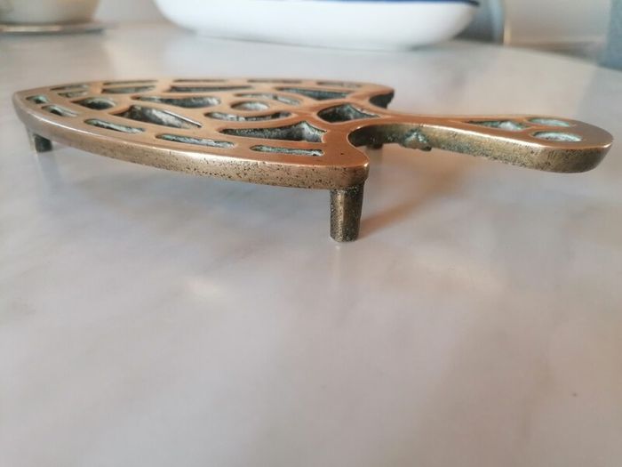 Vintage Brass Iron-Shaped Trivet