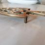 Vintage Brass Iron-Shaped Trivet Image 3
