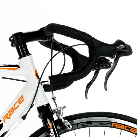 53cm Viking Vuelta STI 14 Speed 700c Wheel Gents, White/Black