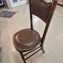 Small Antique beechwood walnut stained  small bistro chair circa 1910 Image 2